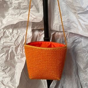 Orange Beaded bag